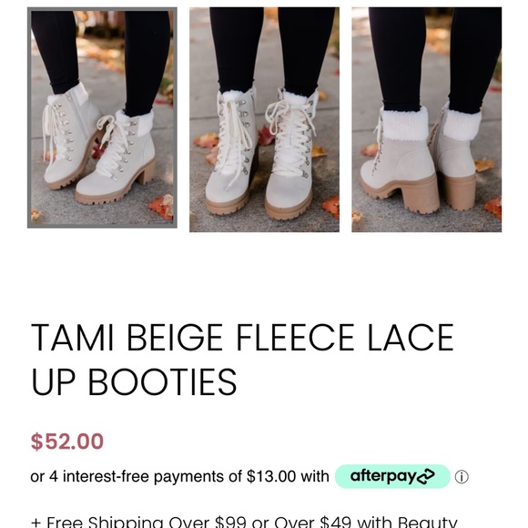 Brand new never worn Pink Lily fur lined healed booties - Picture 2 of 7